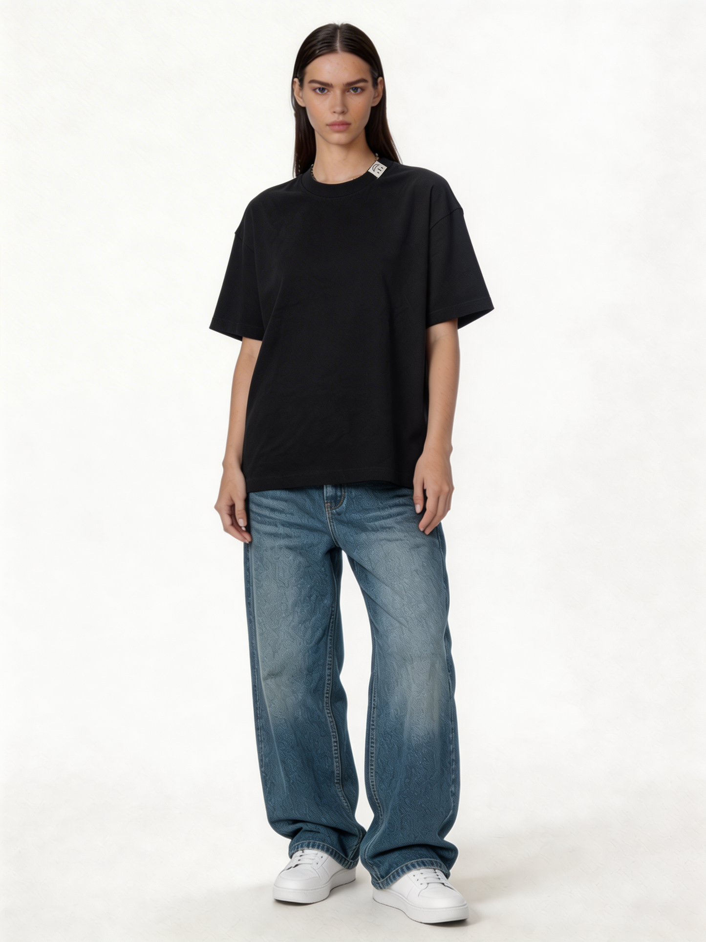 Boxy Heavyweight Cotton Essential T-Shirt - jex