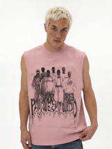 Boxy Heavyweight Cotton Graphic Muscle Tee - jex