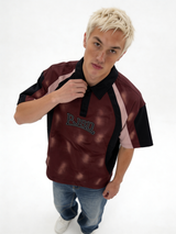 Boxy Panelled Washed Cotton Polo Shirt - jex -