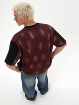 Boxy Panelled Washed Cotton Polo Shirt - jex -