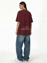 Boxy Washed Cotton Logo-Collar T-Shirt - jex