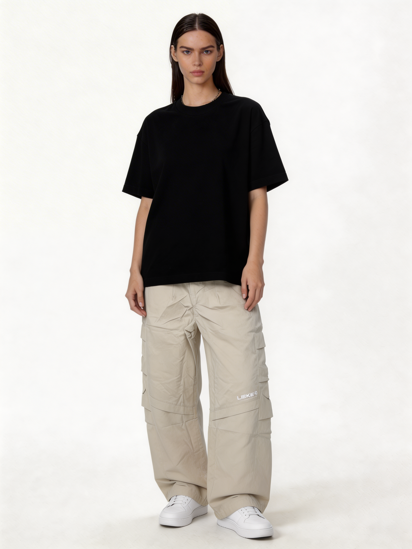 Relaxed Wide-Leg Technical Nylon Cargo Trousers - jex