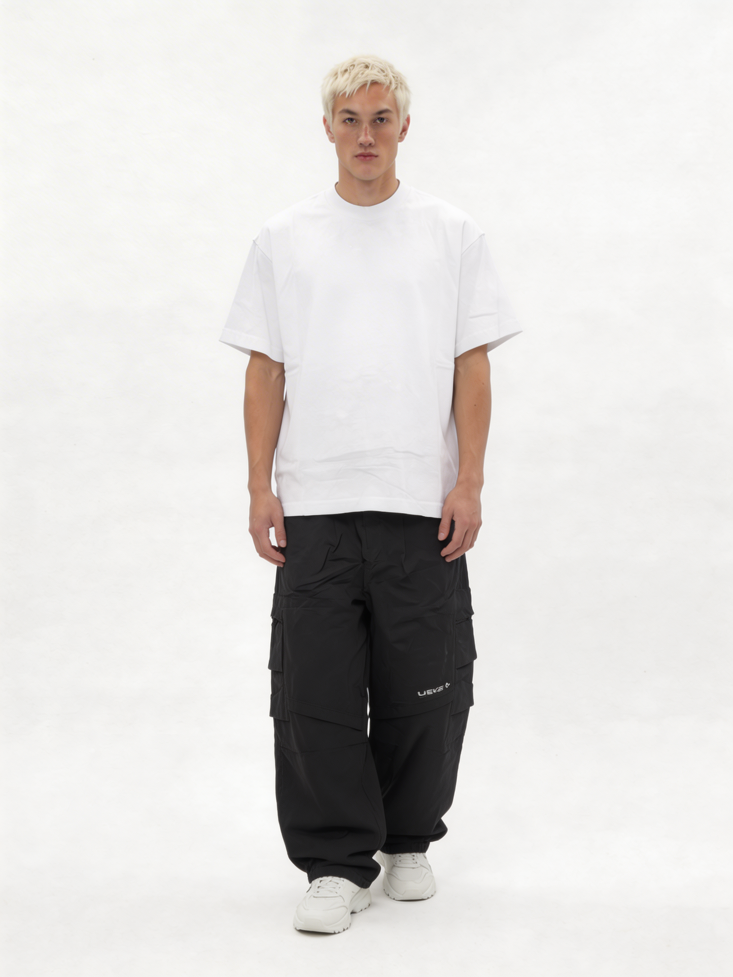Relaxed Wide-Leg Technical Nylon Cargo Trousers - jex