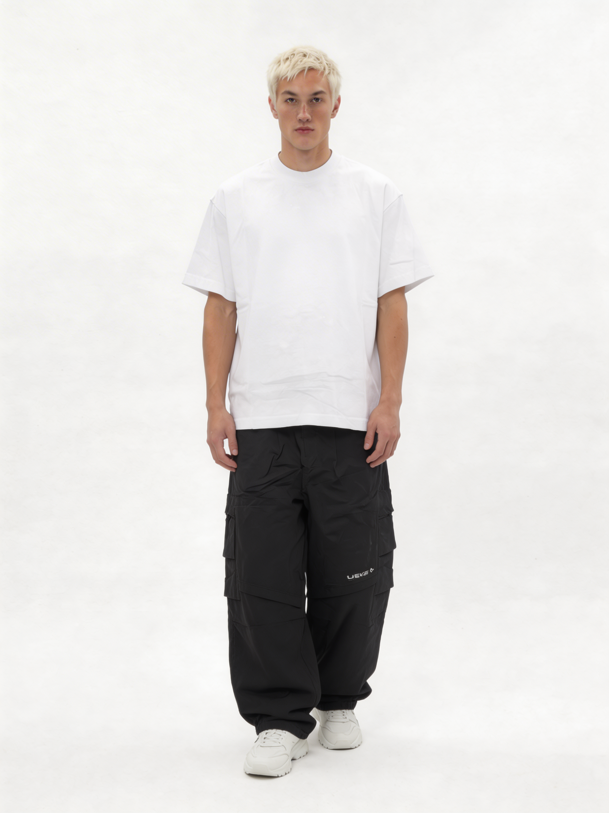 Relaxed Wide-Leg Technical Nylon Cargo Trousers - jex
