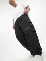 Relaxed Wide-Leg Technical Nylon Cargo Trousers - jex