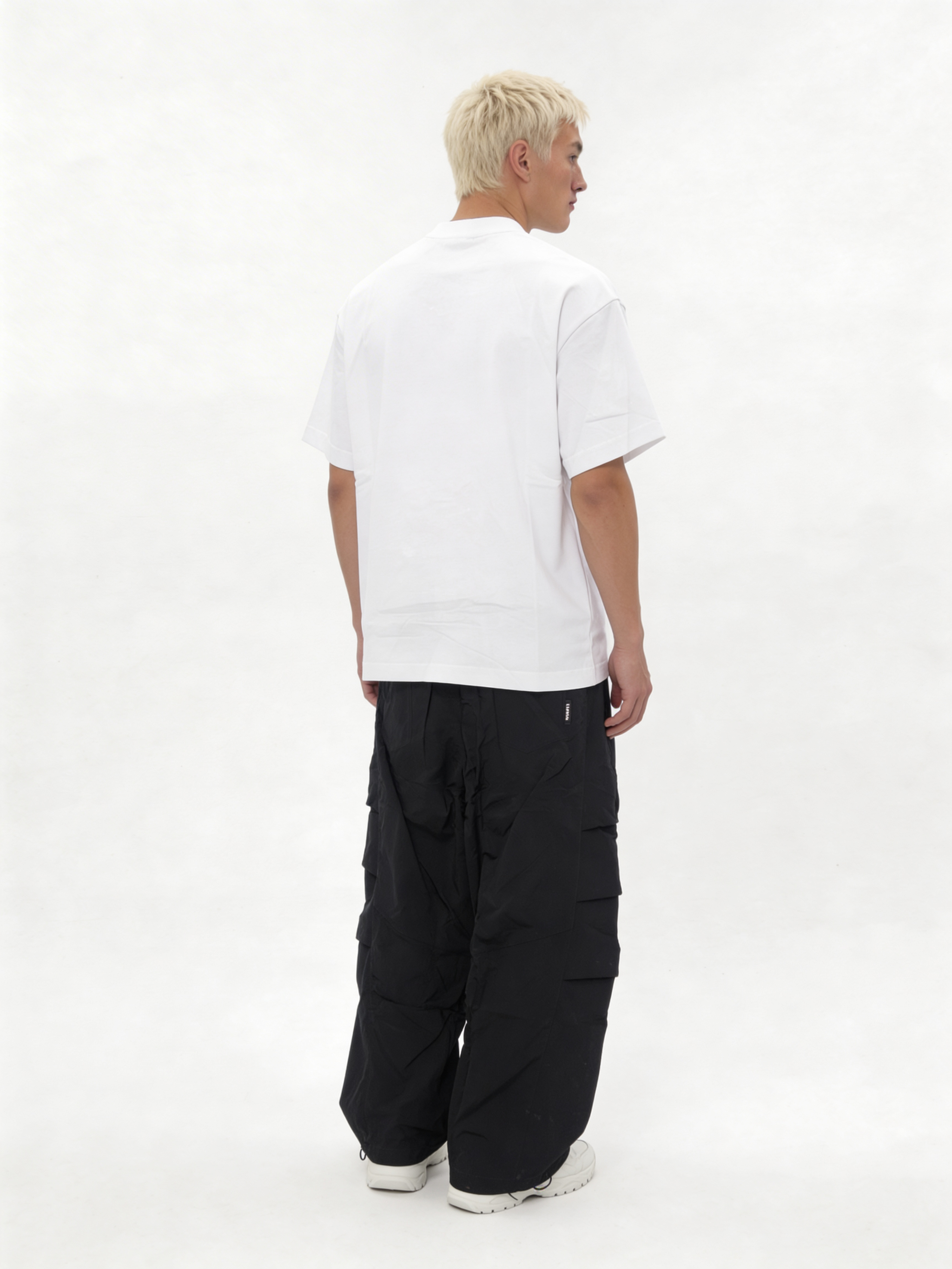 Relaxed Wide-Leg Technical Nylon Cargo Trousers - jex