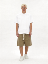 Relaxed Wide-Leg Cotton Twill Shorts - jex