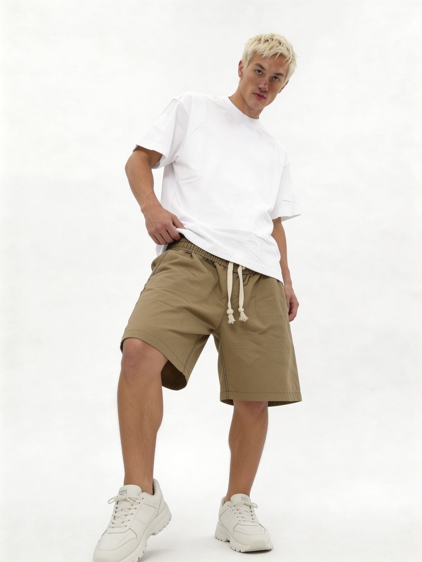 Relaxed Wide-Leg Cotton Twill Shorts - jex