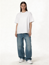 Relaxed Wide-Leg Panelled Denim Jeans - jex