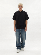 Relaxed Wide-Leg Panelled Denim Jeans - jex