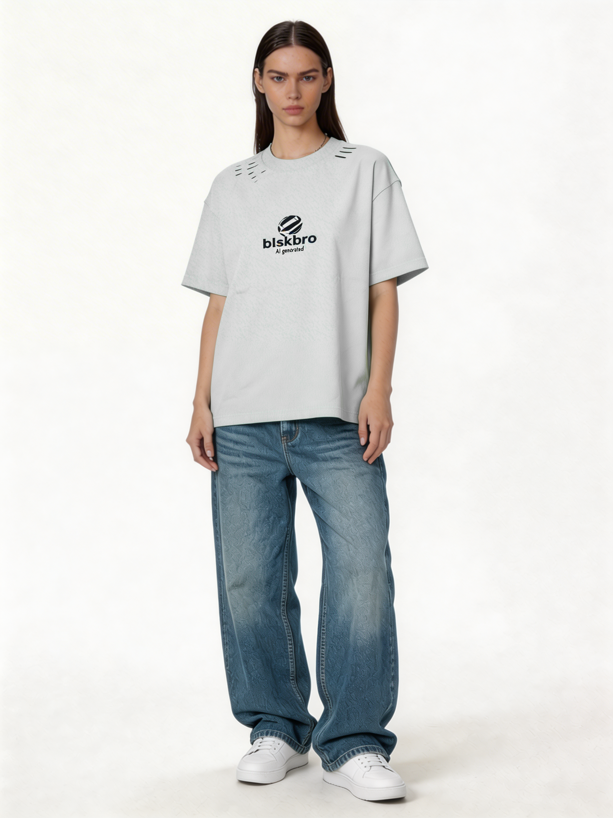 Boxy Distressed Heavyweight Cotton T-Shirt - jex