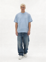 Relaxed Wide-Leg Panelled Denim Jeans - jex