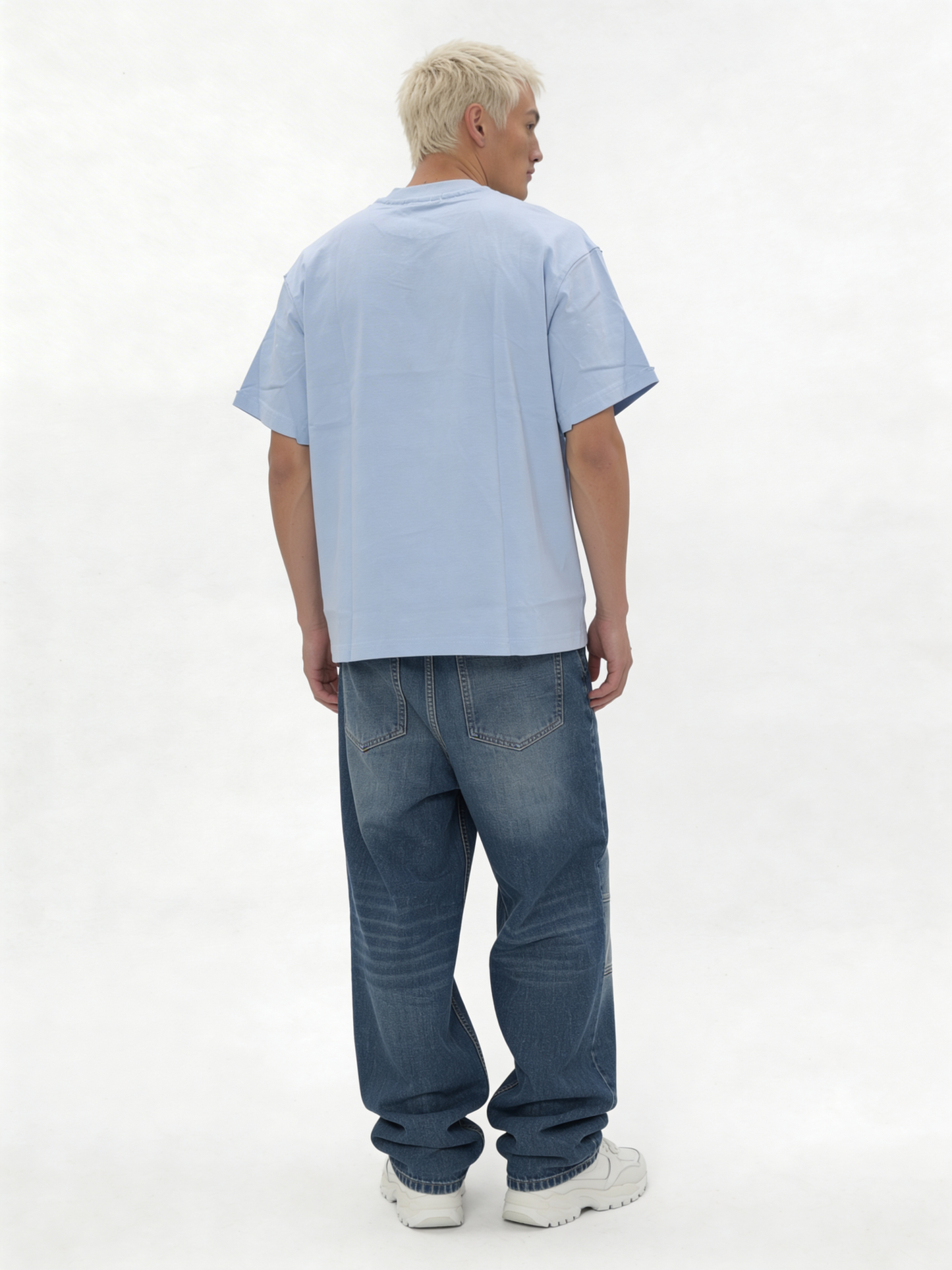 Relaxed Wide-Leg Panelled Denim Jeans - jex