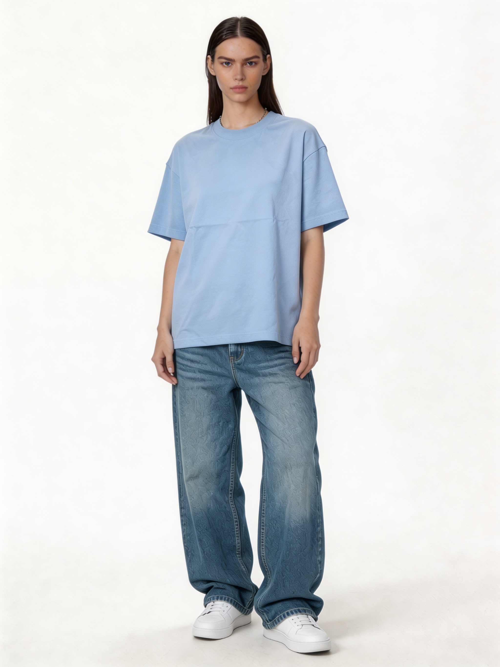 Relaxed Wide-Leg Panelled Denim Jeans - jex