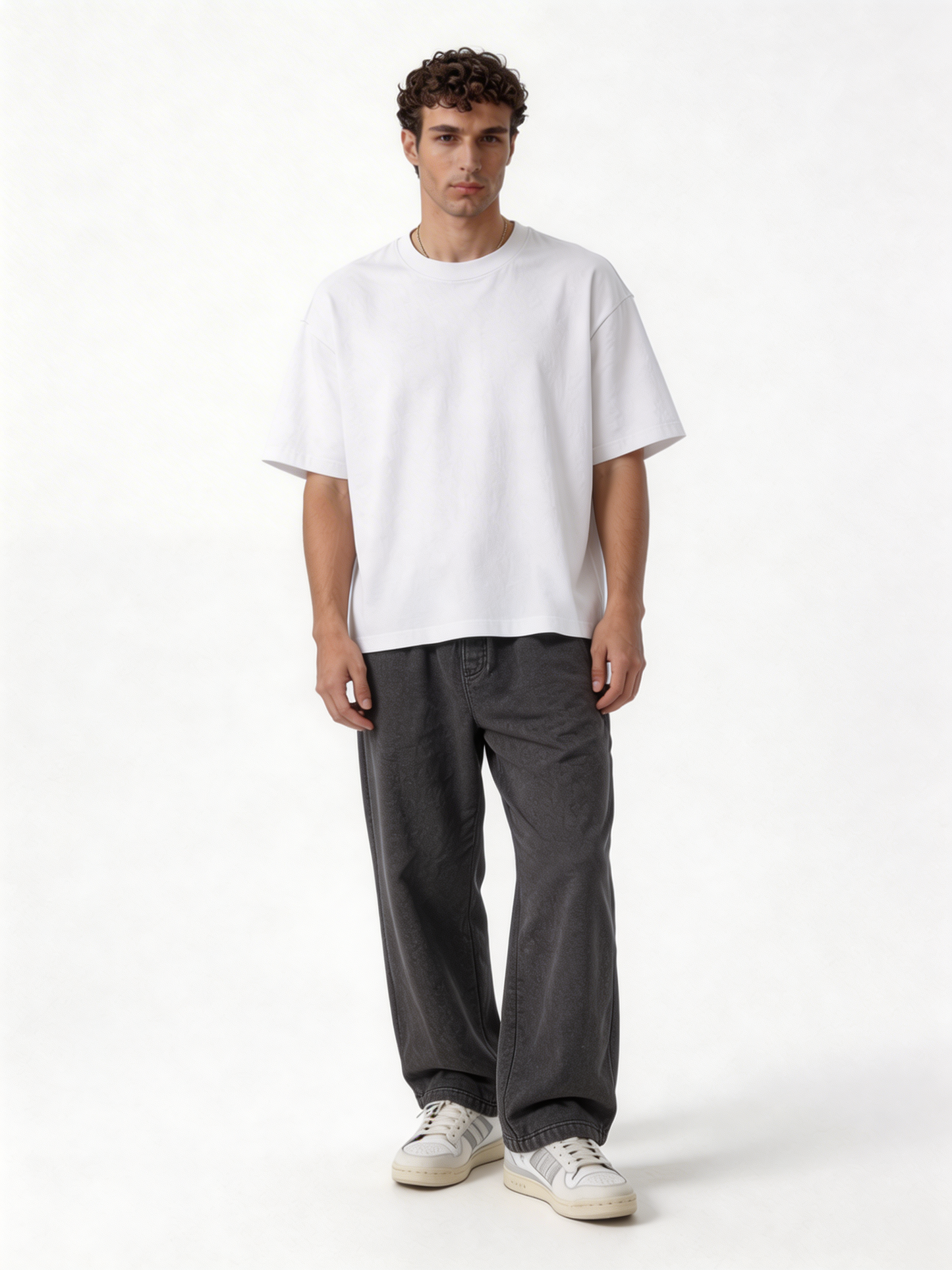 Relaxed Wide-Leg Cotton Blend Sweatpants - unbranded