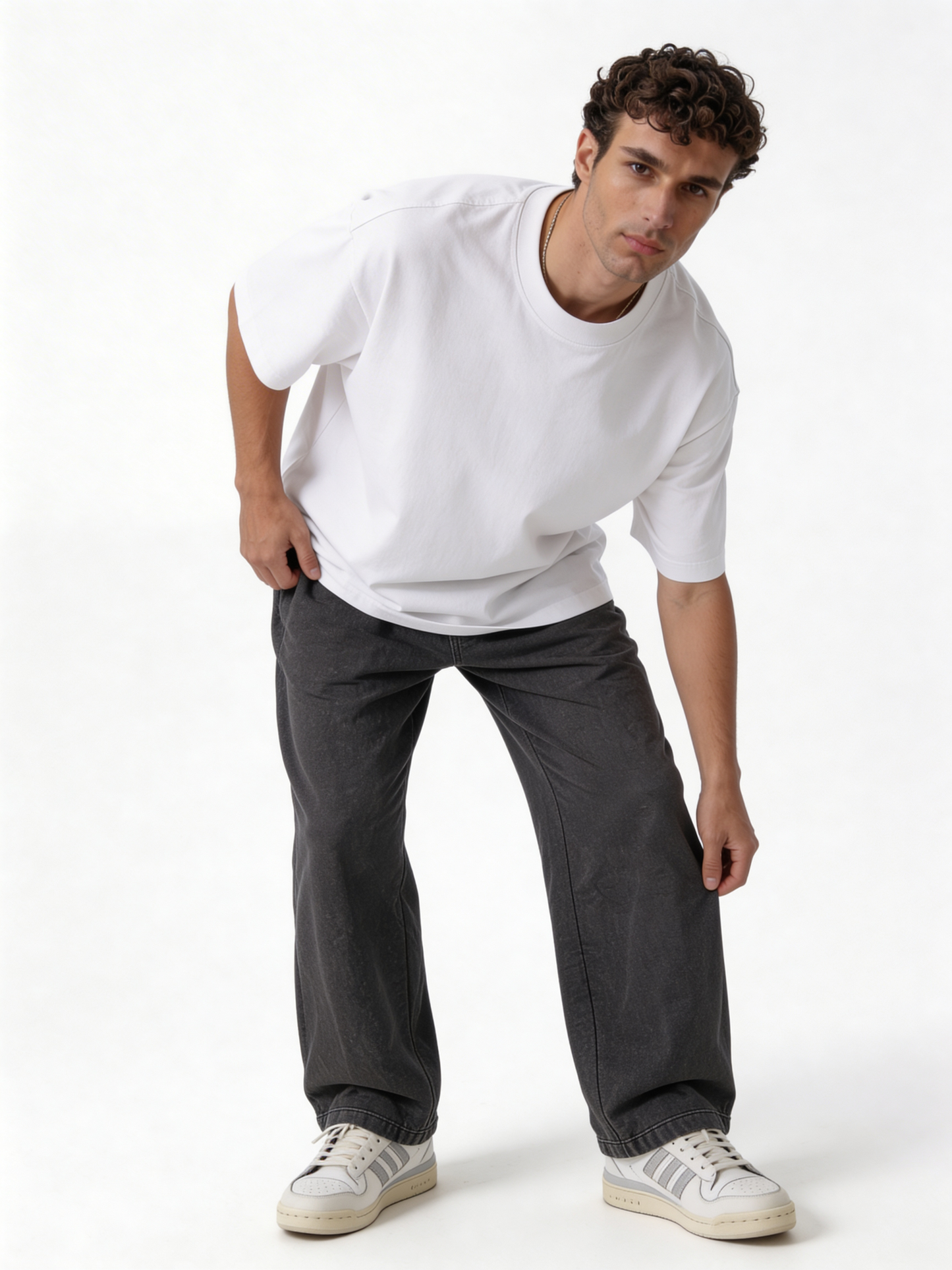 Relaxed Wide-Leg Cotton Blend Sweatpants - unbranded