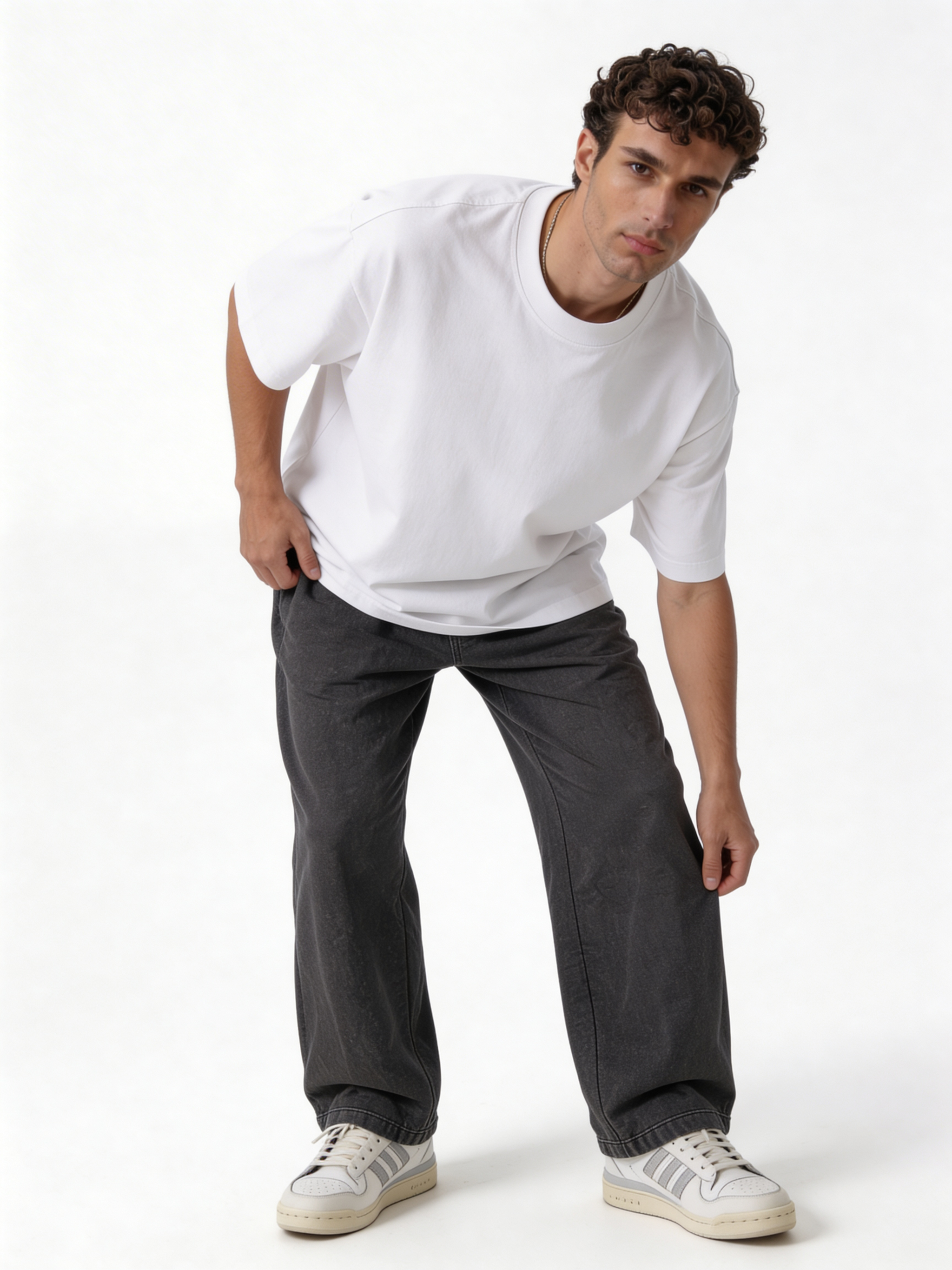 Relaxed Wide-Leg Cotton Blend Sweatpants - unbranded