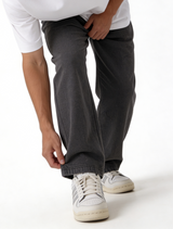 Relaxed Wide-Leg Cotton Blend Sweatpants - unbranded