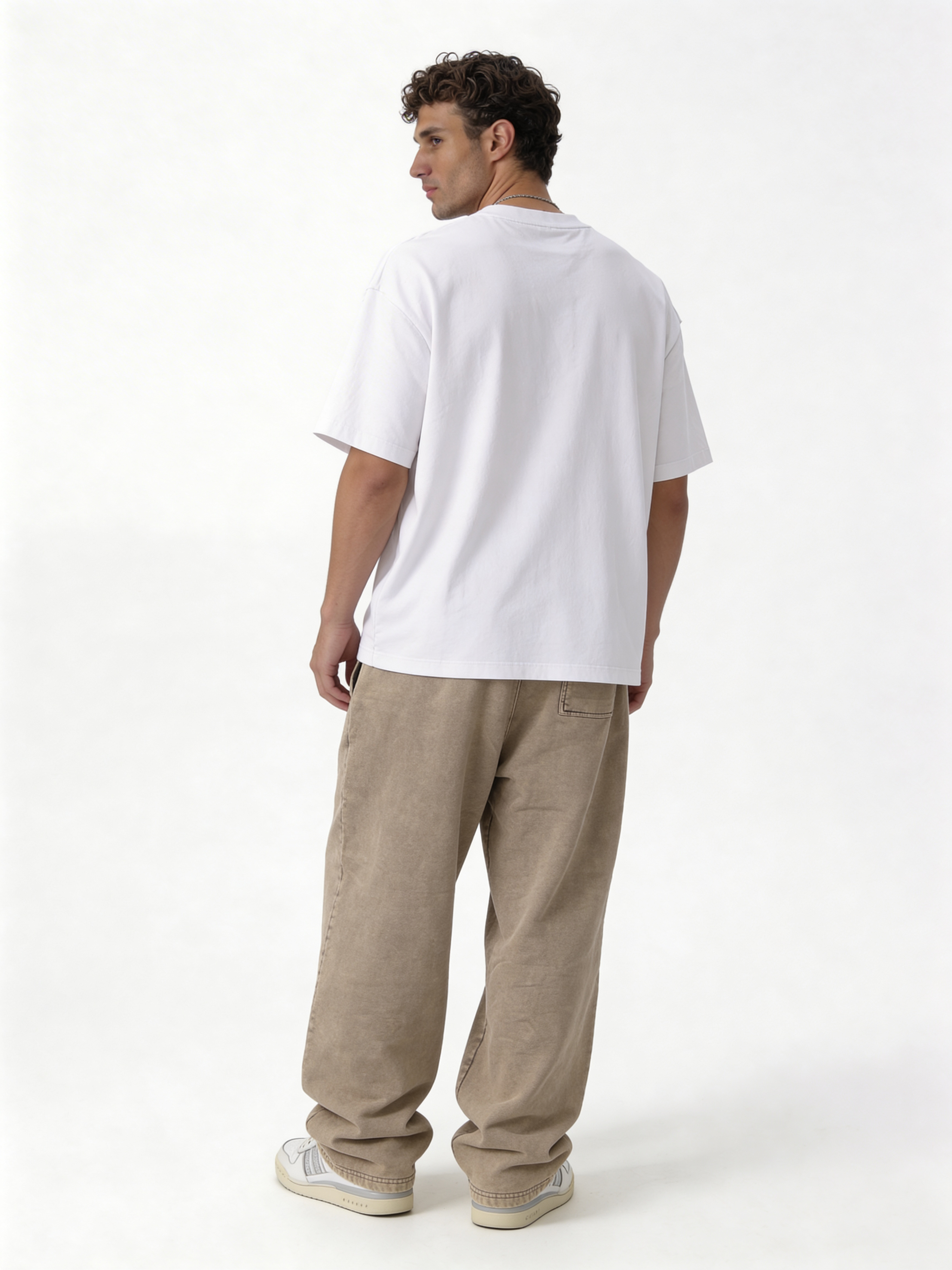 Relaxed Wide-Leg Cotton Blend Sweatpants - unbranded