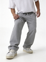 Relaxed Wide-Leg Heavyweight Cotton Sweatpants - ink