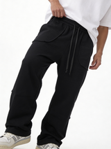 Relaxed Wide-Leg Heavyweight Cotton Sweatpants - ink