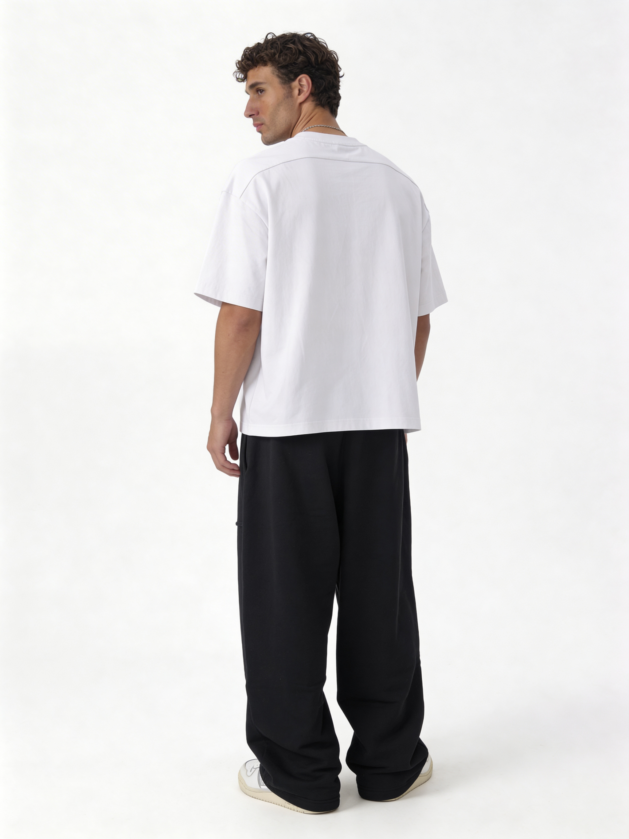 Relaxed Wide-Leg Heavyweight Cotton Sweatpants - ink