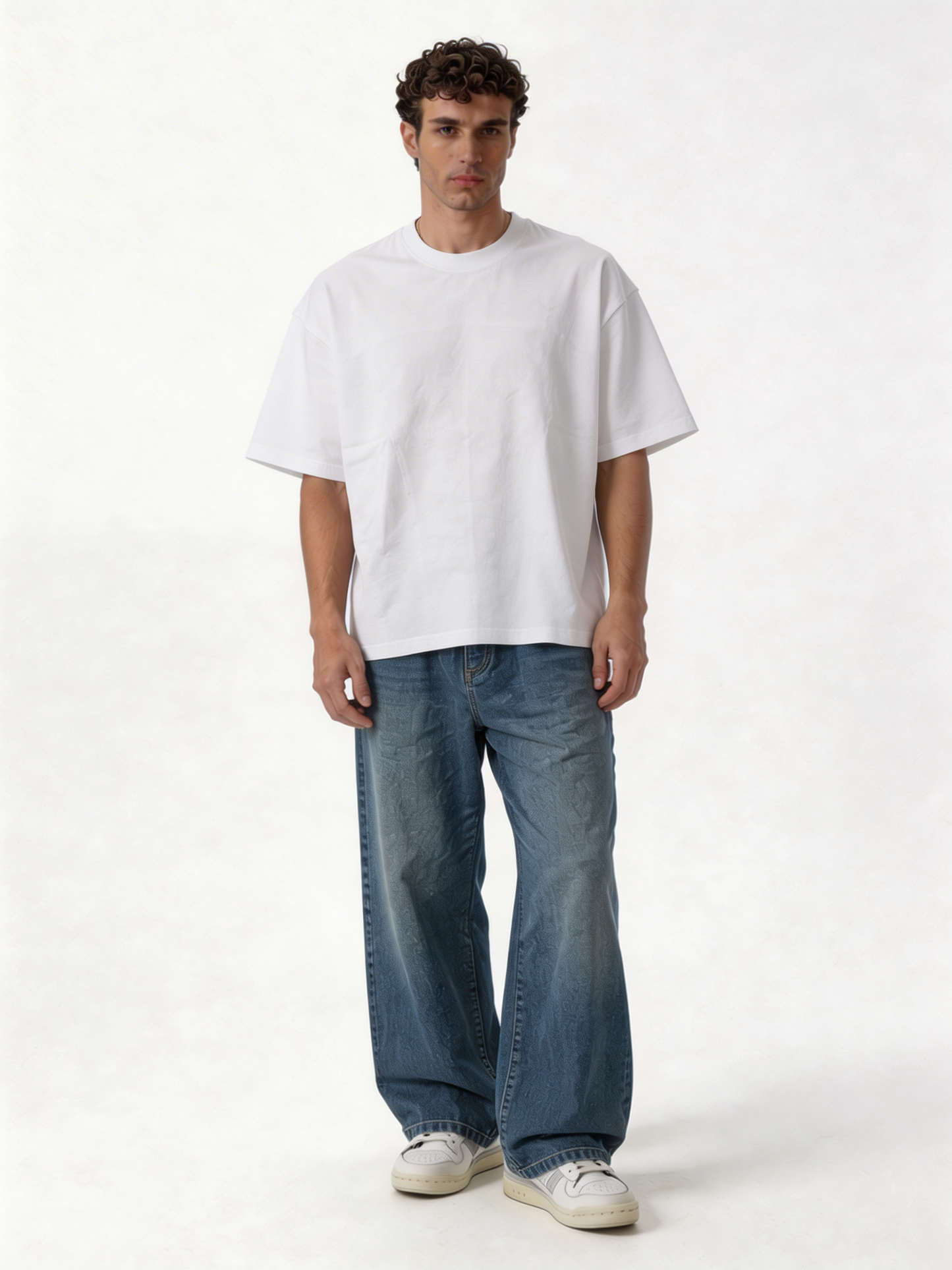 Boxy Heavyweight Cotton Graphic Tee - ink