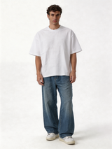 Boxy Heavyweight Cotton Graphic Tee - ink