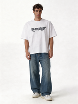Boxy Heavyweight Cotton Cyber Graphic Tee - ink