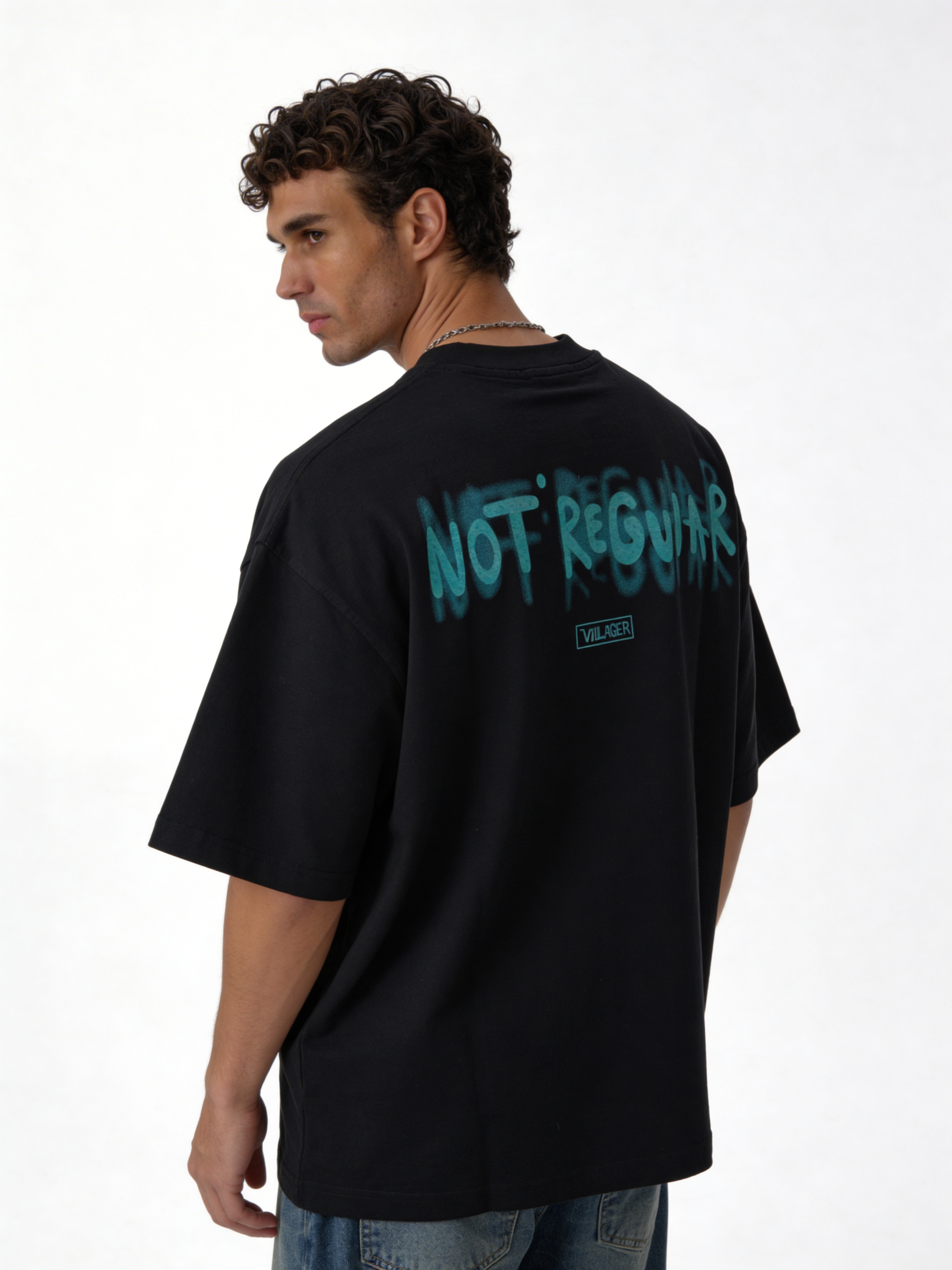 Boxy Heavyweight Cotton Graphic Tee - ink