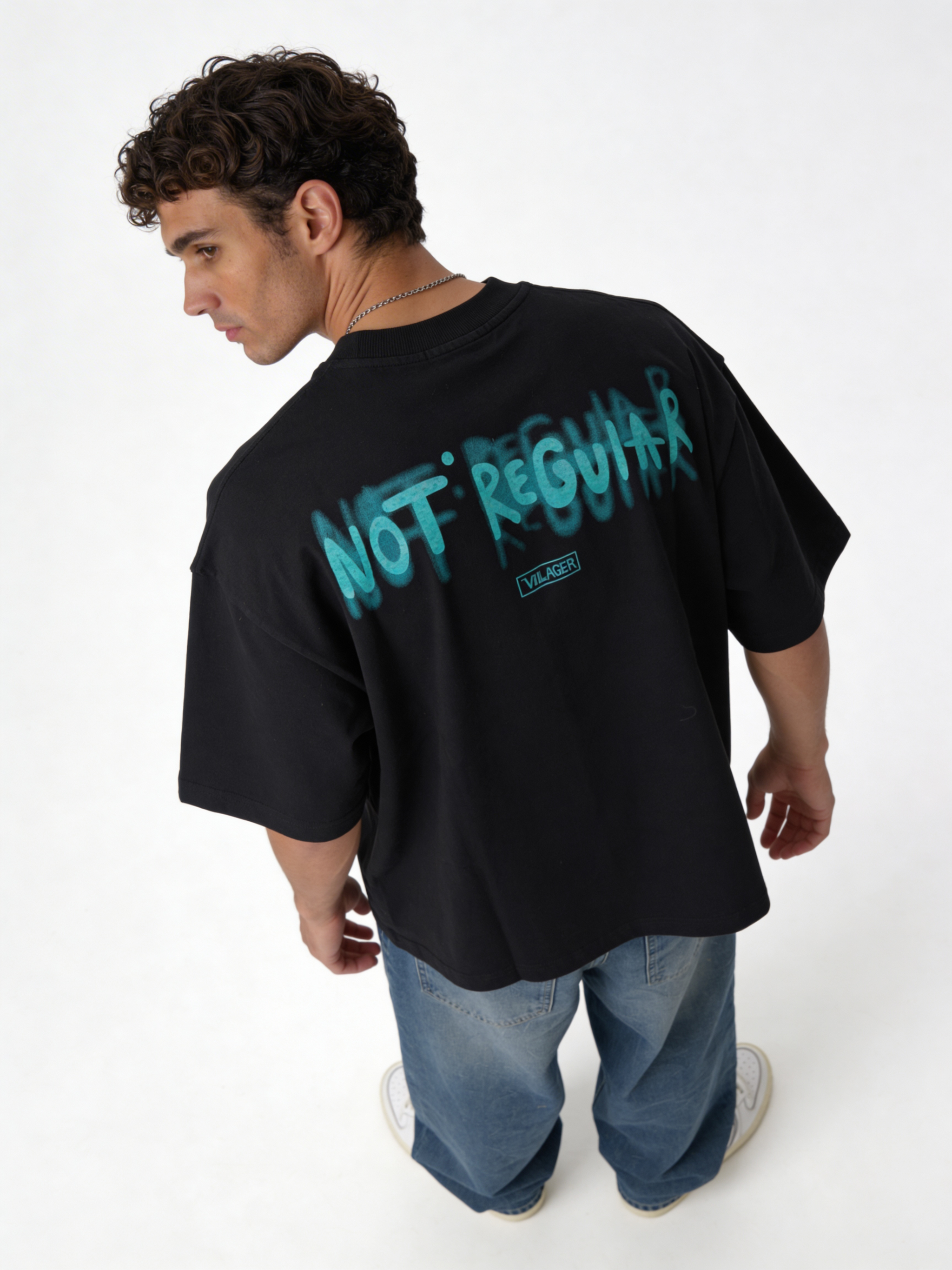 Boxy Heavyweight Cotton Graphic Tee - ink