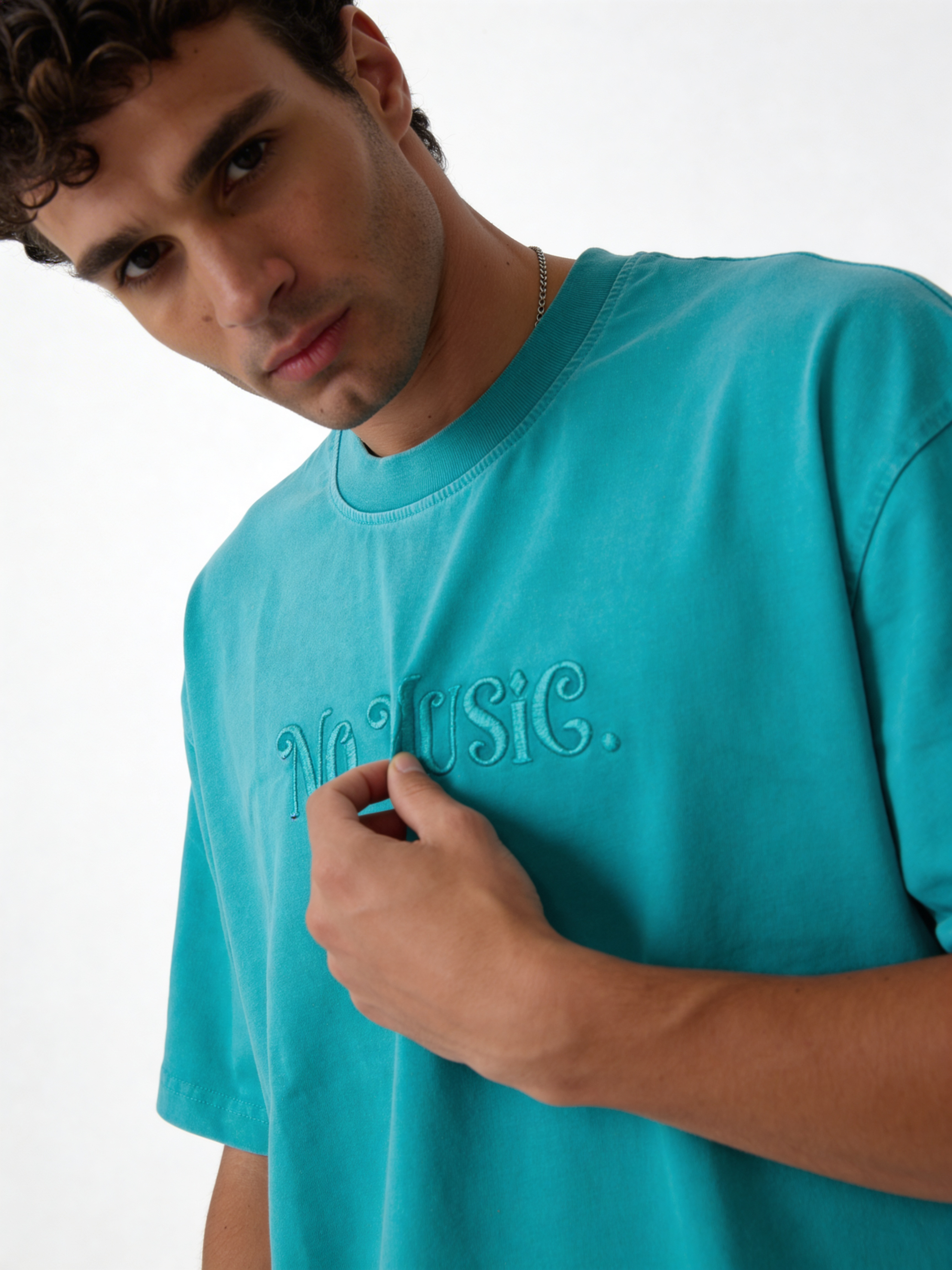 Boxy Acid Wash Cotton Graphic Tee - ink