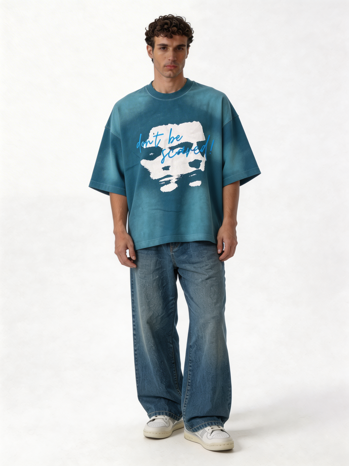 Boxy Heavyweight Cotton Graphic Tee - ink