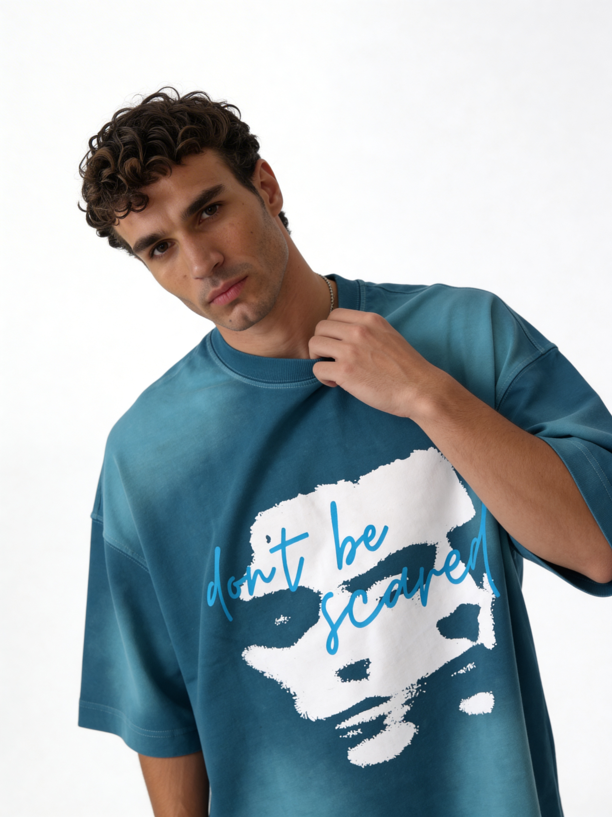 Boxy Heavyweight Cotton Graphic Tee - ink