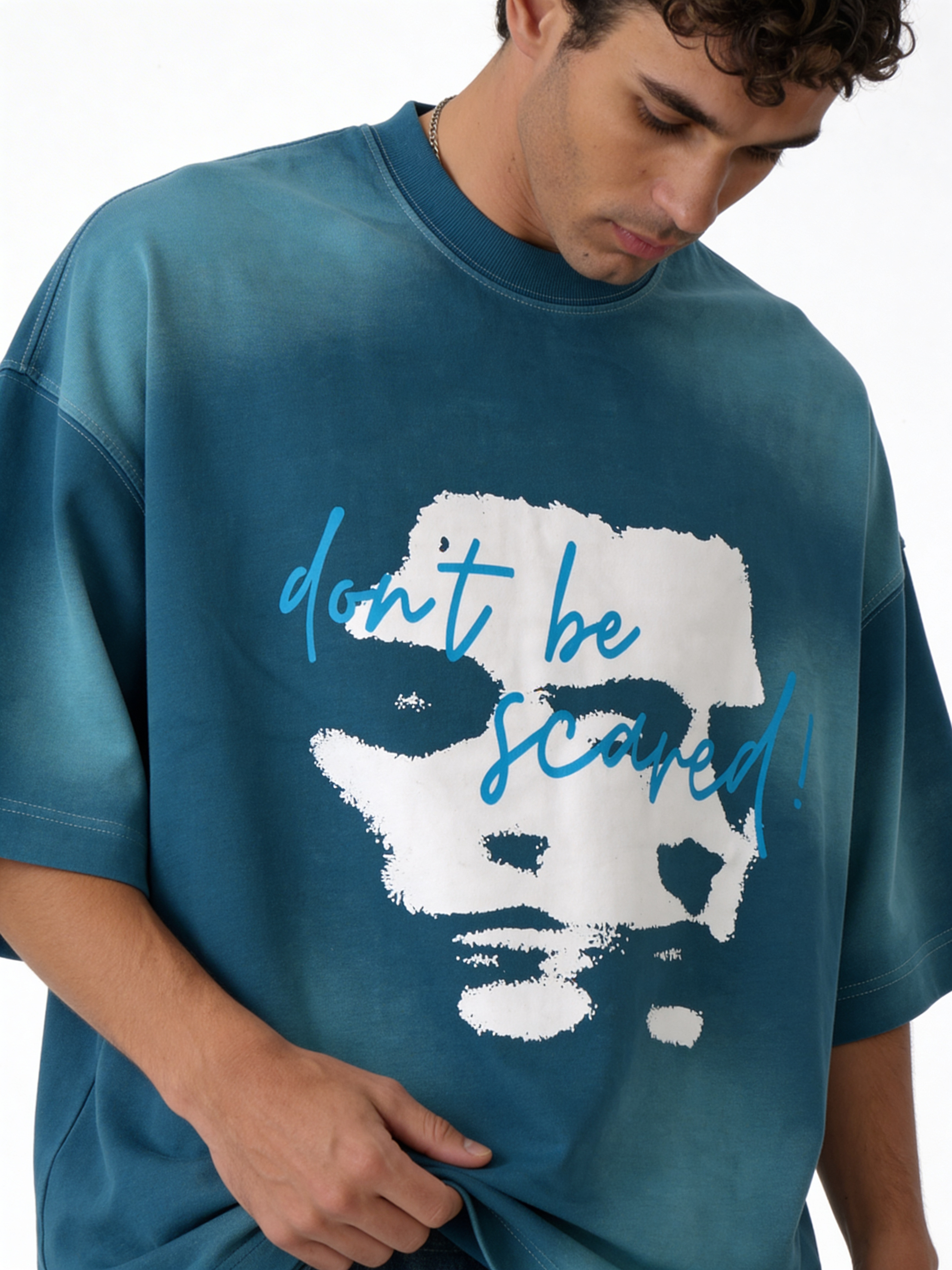 Boxy Heavyweight Cotton Graphic Tee - ink