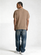 Boxy Heavyweight Textured Knit Crewneck - void