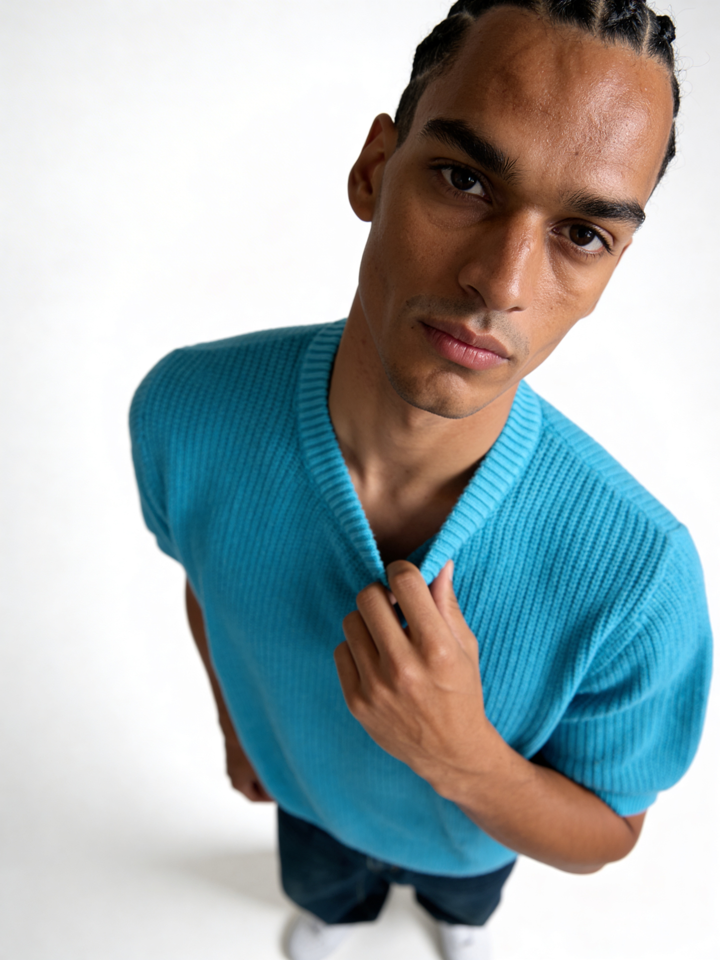 Boxy Heavyweight Textured Knit Crewneck - void