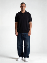 Relaxed-Fit Fine-Knit Cotton Polo - void