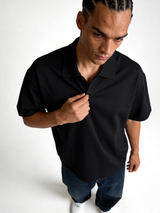 Relaxed-Fit Fine-Knit Cotton Polo - void