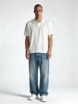 Relaxed-Fit Fine-Knit Cotton Polo - void