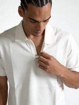 Relaxed-Fit Fine-Knit Cotton Polo - void