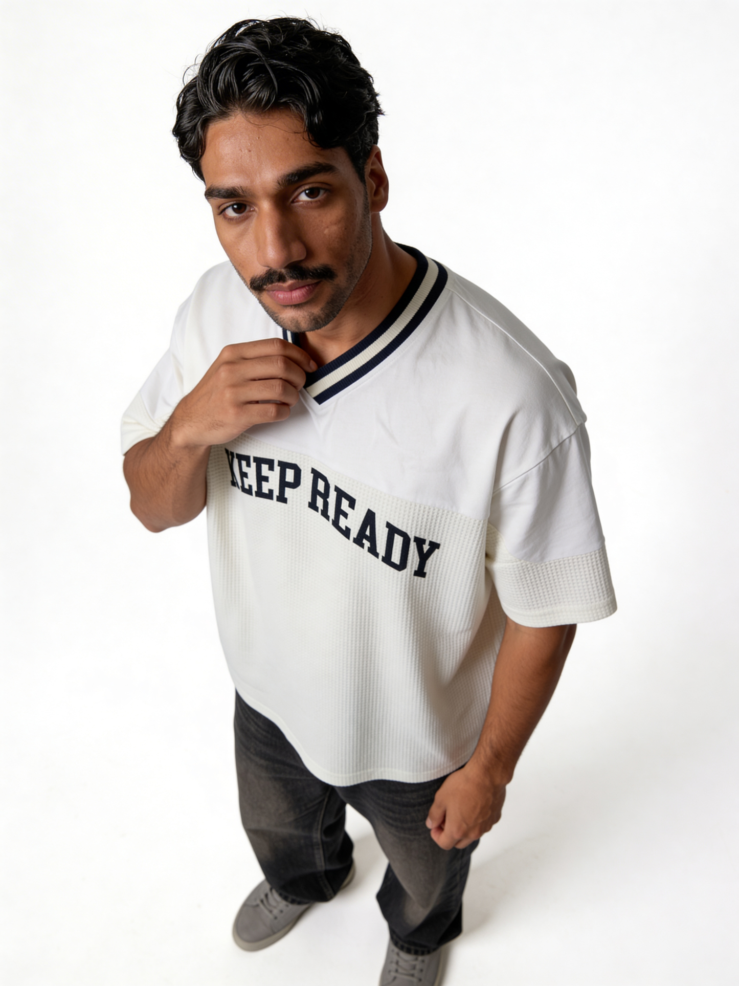 Boxy Panelled Technical Mesh Jersey - eleven