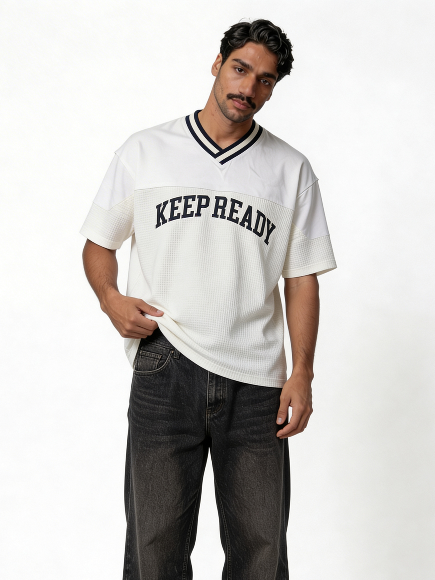 Boxy Panelled Technical Mesh Jersey - eleven