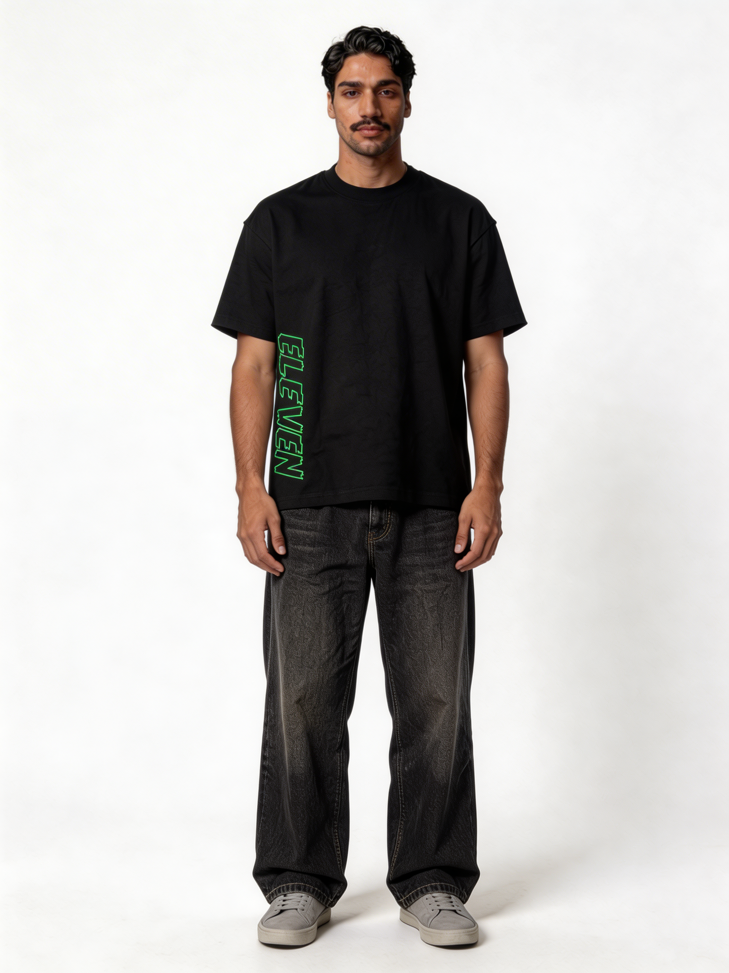 Boxy Heavyweight Cotton Graphic Tee - eleven