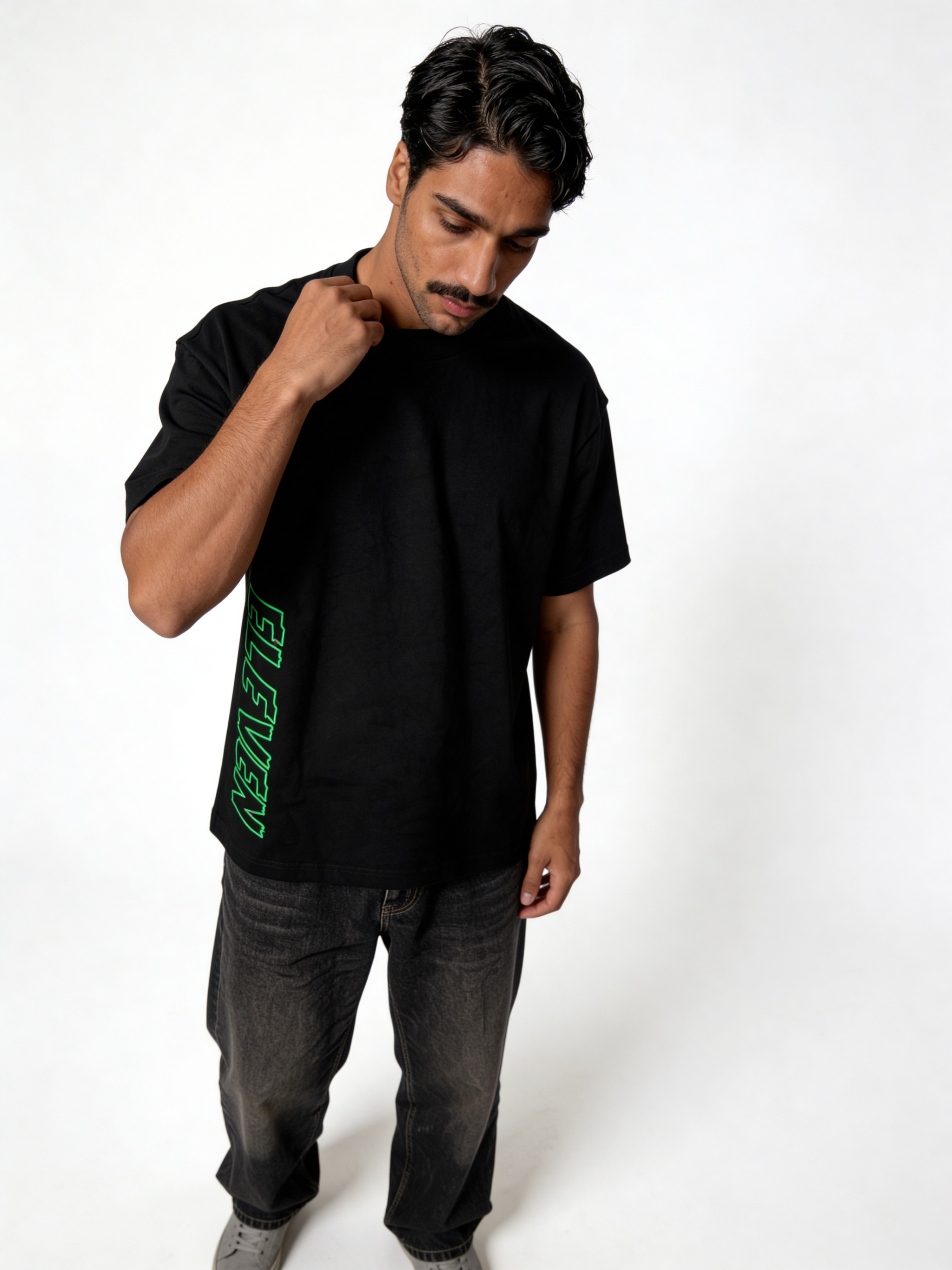 Boxy Heavyweight Cotton Graphic Tee - eleven