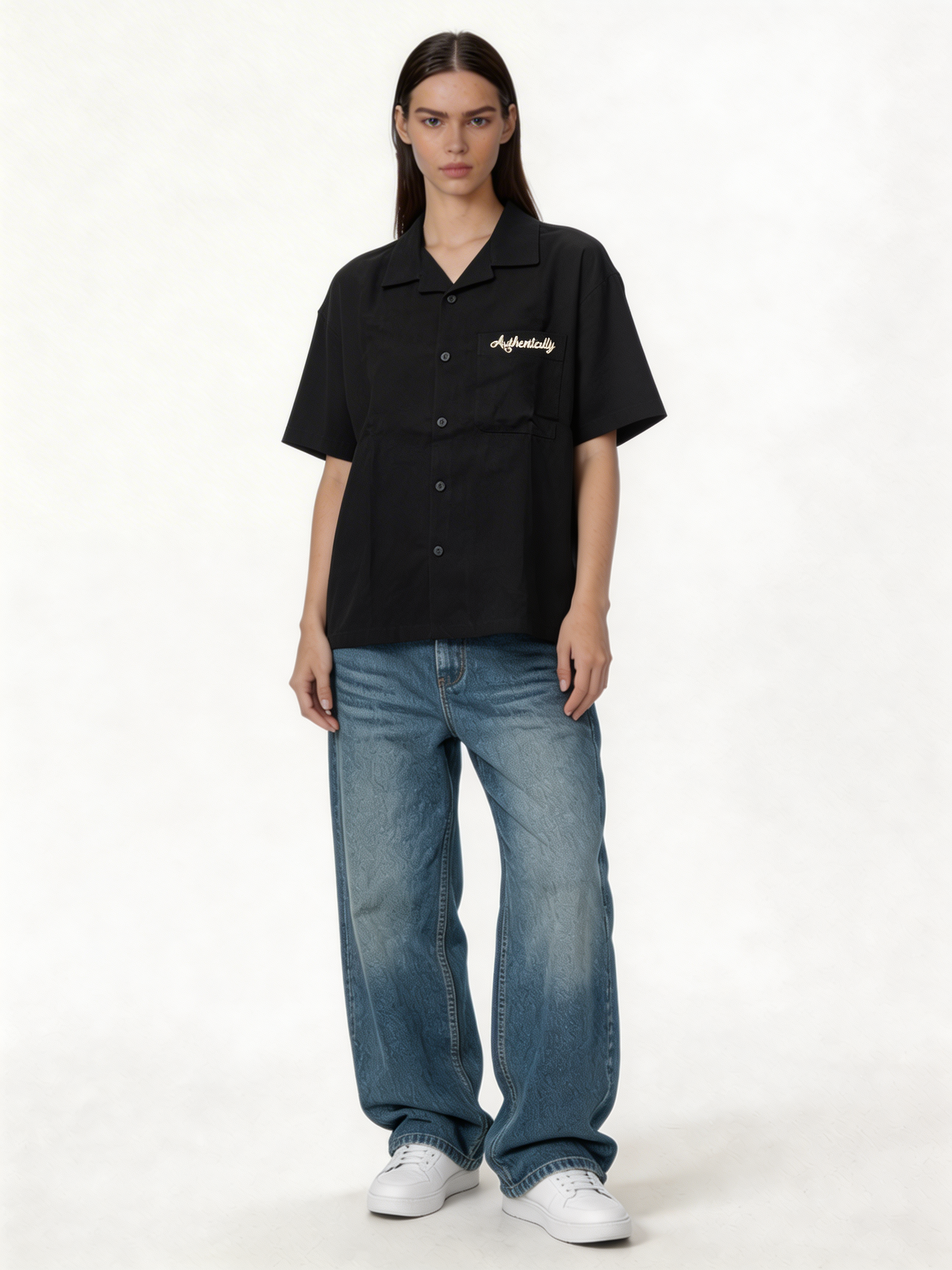Boxy Heavyweight Cotton Graphic Short Sleeve Shirt - jeddah