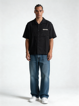 Boxy Heavyweight Cotton Graphic Short Sleeve Shirt - jeddah