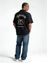 Boxy Heavyweight Cotton Graphic Short Sleeve Shirt - jeddah