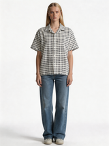 Boxy Geometric Jacquard Bowling Shirt - 1932