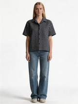 Boxy Geometric Jacquard Bowling Shirt - 1932